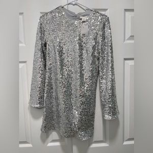 H&M SILVER SEQUIN DRESS - BRAND NEW WITH TAGS